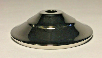 New 3 3/4" Polished Nickel Finish Spun Brass Vase Cap, Lamp Cap, 1/8 IP #VC610N