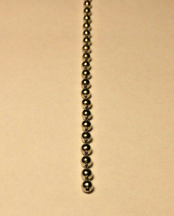 New #6 Nickel Beaded Chain For Lamp Sockets & Ceiling Fans, Sold Per Ft. #BC600N