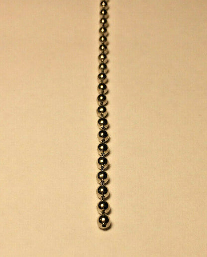 New #6 Nickel Beaded Chain For Lamp Sockets & Ceiling Fans, Sold Per Ft. #BC600N