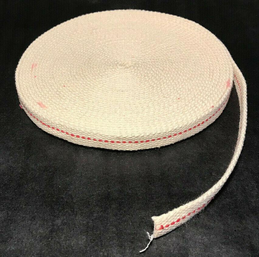 New 5/8" Wide, Cotton Wick w/ Red Stripe For Dietz Lantern, Sold By Yard #WY930 - Stone Door Lamps