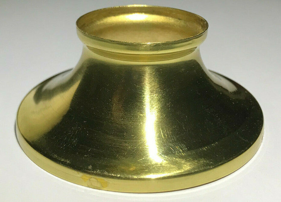 New Spun Brass Connector For Lamp Bases & Fonts, 3" x 1 1/2" x 1 3/8" P&L #LC108