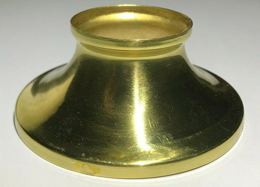 New Spun Brass Connector For Lamp Bases & Fonts, 3" x 1 1/2" x 1 3/8" P&L #LC108