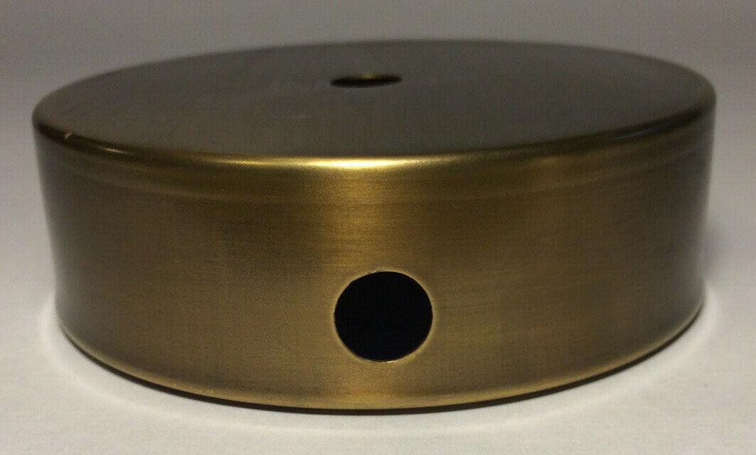 New 4" Diameter Modern Style Solid Spun Brass Lamp Base w/ Antique Finish BB059A - Stone Door Lamps