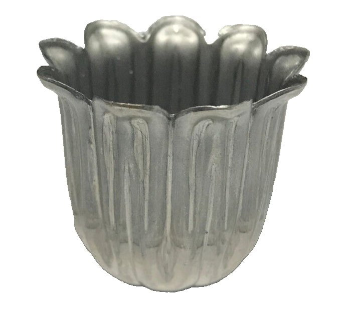 New 1 1/2" Stamped Steel Lamp, Chandelier Candle Cup, Husk, 1 5/8" O.D. #SC556 - Stone Door Lamps