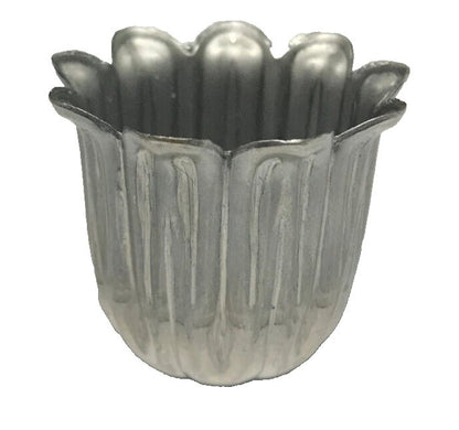 New 1 1/2" Stamped Steel Lamp, Chandelier Candle Cup, Husk, 1 5/8" O.D. #SC556 - Stone Door Lamps