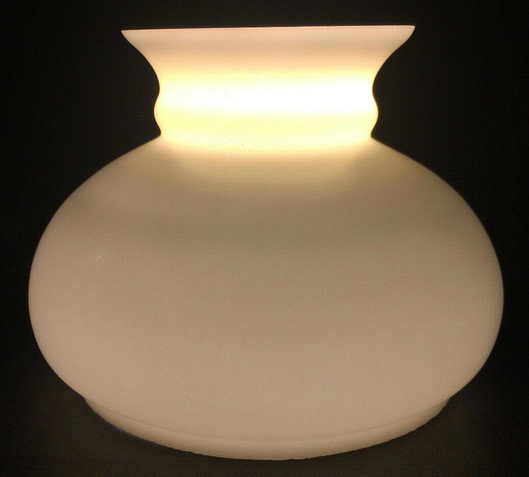 New 7" Opal White Glass Student Lamp Shade With Cream Painted Background #7S427 - Stone Door Lamps