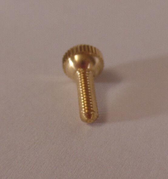 New Brass Ball Head Thumb Screw, 8/32 Thread,1/2" Thread Length,Unfinished Brass - Stone Door Lamps