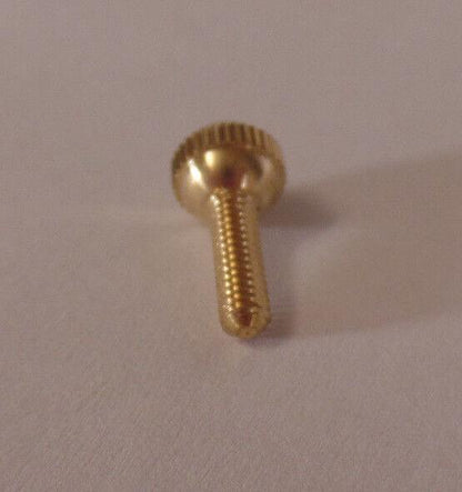 New Brass Ball Head Thumb Screw, 8/32 Thread,1/2" Thread Length,Unfinished Brass - Stone Door Lamps