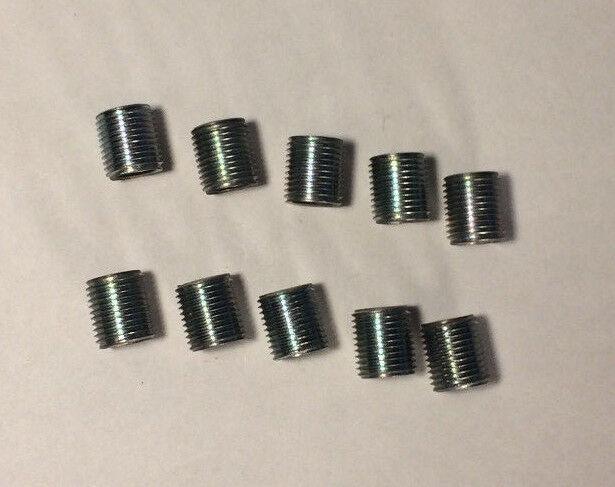 Lot Of 10, 3/8" ,1/8 IP Zinc Plated Steel Lamp Nipples 3/8" O.D., Rust Resistant - Stone Door Lamps