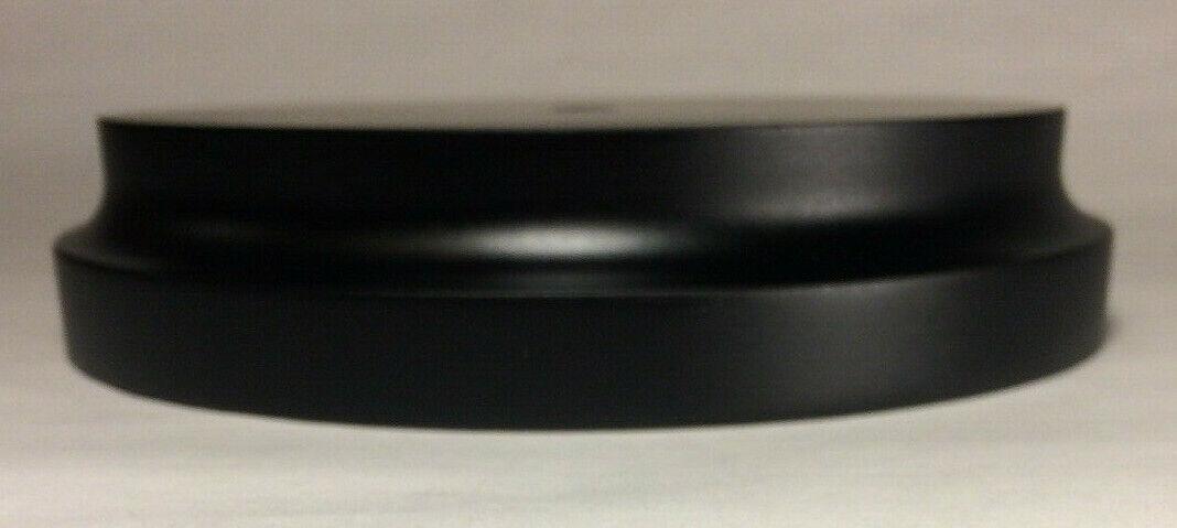 New 6.5" Modern Style Black Wooden Lamp Base w/ Wire Way Hole, Tapered Edge 306B - Stone Door Lamps