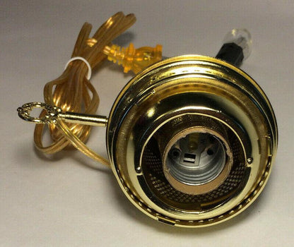 Brass Electric Burner 3-way with bottom nite lite for Aladdin Brand Lamps EB246