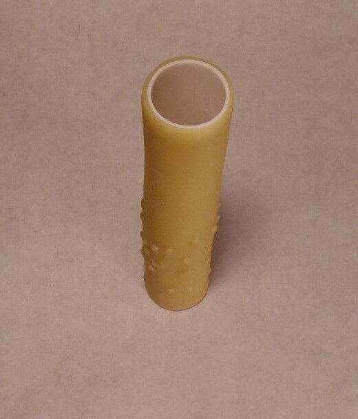 6" Tan Gold PolyBeesWax Chandelier Candelabra Candle Cover with DRIPS CC911G - Stone Door Lamps