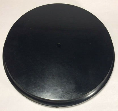 New 9" Modern Style Black Wooden Lamp Base w/ Wire Way Hole, Tapered Edge WB311B