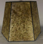 9" x 14" x 10" Golden Hexagon Style Mica Bridge Floor Lamp Shade #MS704GLD - Stone Door Lamps