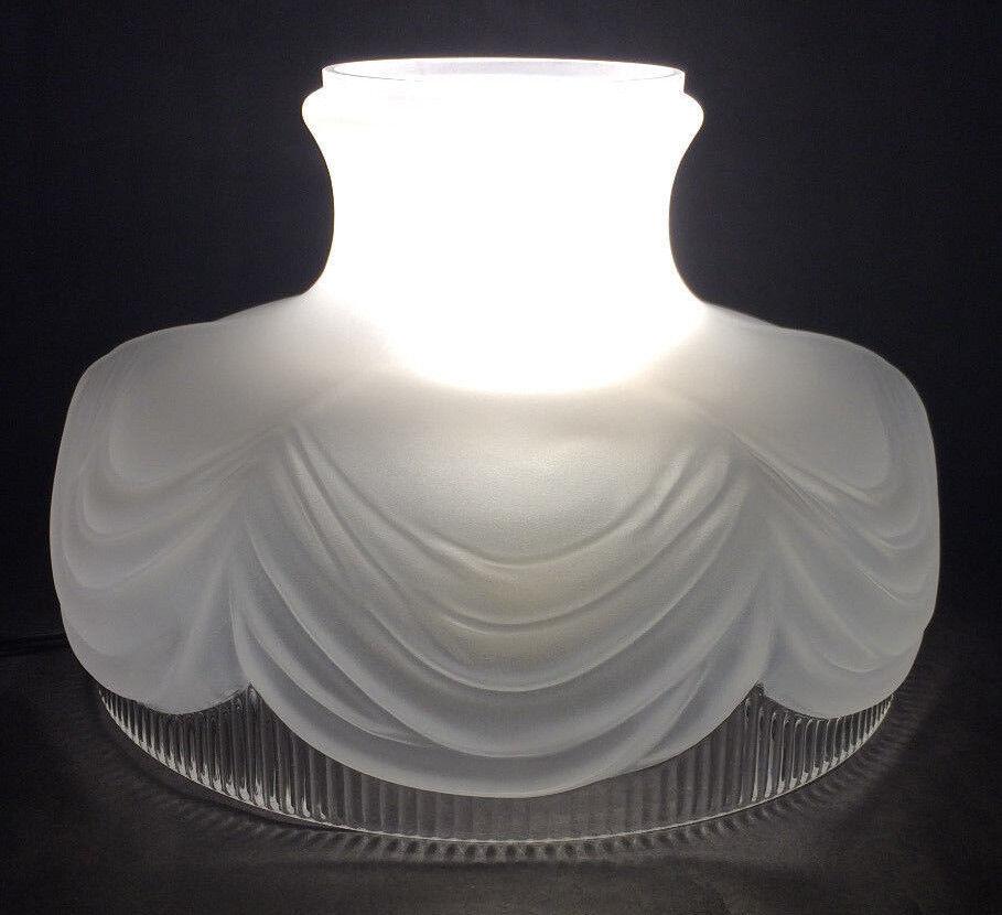 New 10" Satin Crystal Coleman Style #322 Lamp Shade With Clear Border #SH537 - Stone Door Lamps