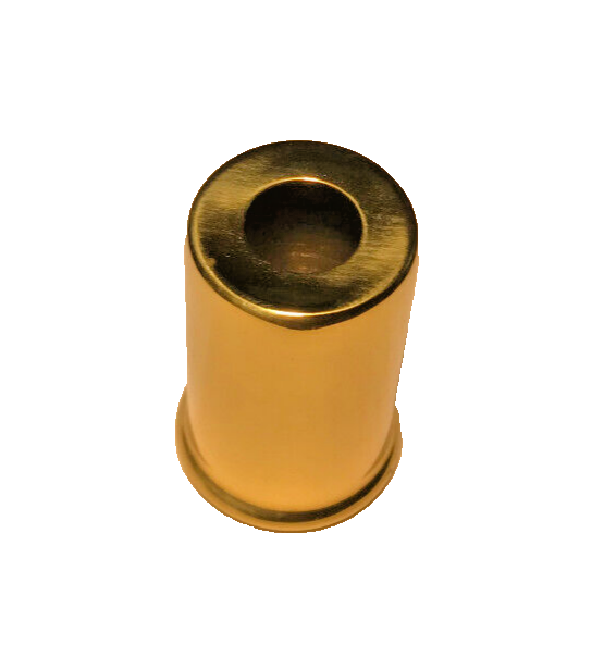 New Solid Brass Lamp Spacer Neck, 1/8IP(3/8") Slip, 1 1/2" Ht. Polished & Lacq