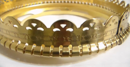 NEW 4" Fitter Brass Fenced Ball Gas Lamp Shade Holder  for #2 Burner  #SHH90