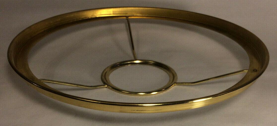 New 10" Fitter Solid Brass Shade Ring Holder For No. 2 Brass Plated Burners #730 - Stone Door Lamps