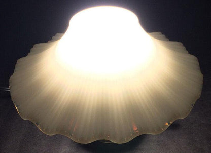 NEW 7 1/2" White Opal Glass Petticoat Oil Kerosene Lamp Chimney Shade PS645 - Stone Door Lamps