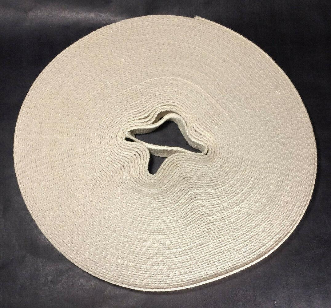 New 7/8" Wide, 96 Ft. Spool Flat Cotton Oil Lamp Wick For Lamplight Farm #WI919S - Stone Door Lamps