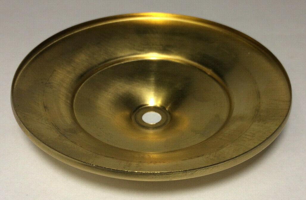 New 6 1/4" Solid Spun Brass Vase Cap, Lamp Cap, Unfinished Brass, 1/8 IP VC650U - Stone Door Lamps