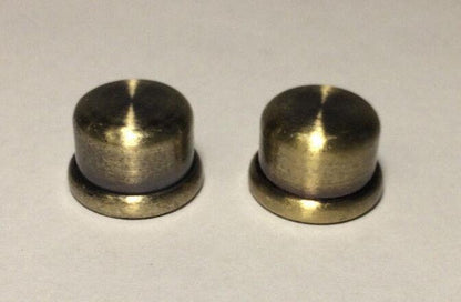 9/16" inch Brass Plated Oil Glass Kerosene Lamp Finial - antique finish Lot of 2 - Stone Door Lamps