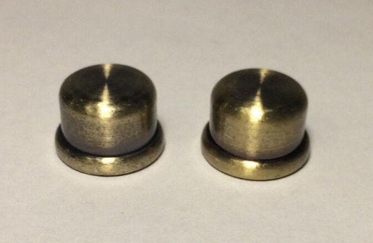 9/16" inch Brass Plated Oil Glass Kerosene Lamp Finial - antique finish Lot of 2 - Stone Door Lamps