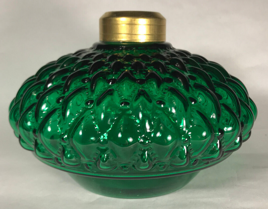 New Dark Green Diamond Quilted Glass Bracket Lamp Font w/ #2 Collar, #BF325