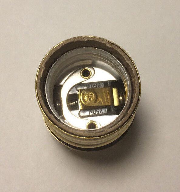New Solid Brass Short Keyless Early Electric Industrial Style Lamp Socket #SO291 - Stone Door Lamps