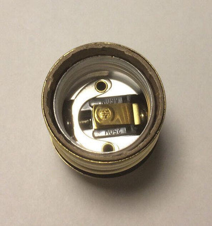 New Solid Brass Short Keyless Early Electric Industrial Style Lamp Socket #SO291 - Stone Door Lamps