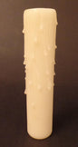 NEW 5" IVORY PolyBeesWax Chandelier Candelabra Candle Cover with DRIPS  CC903I