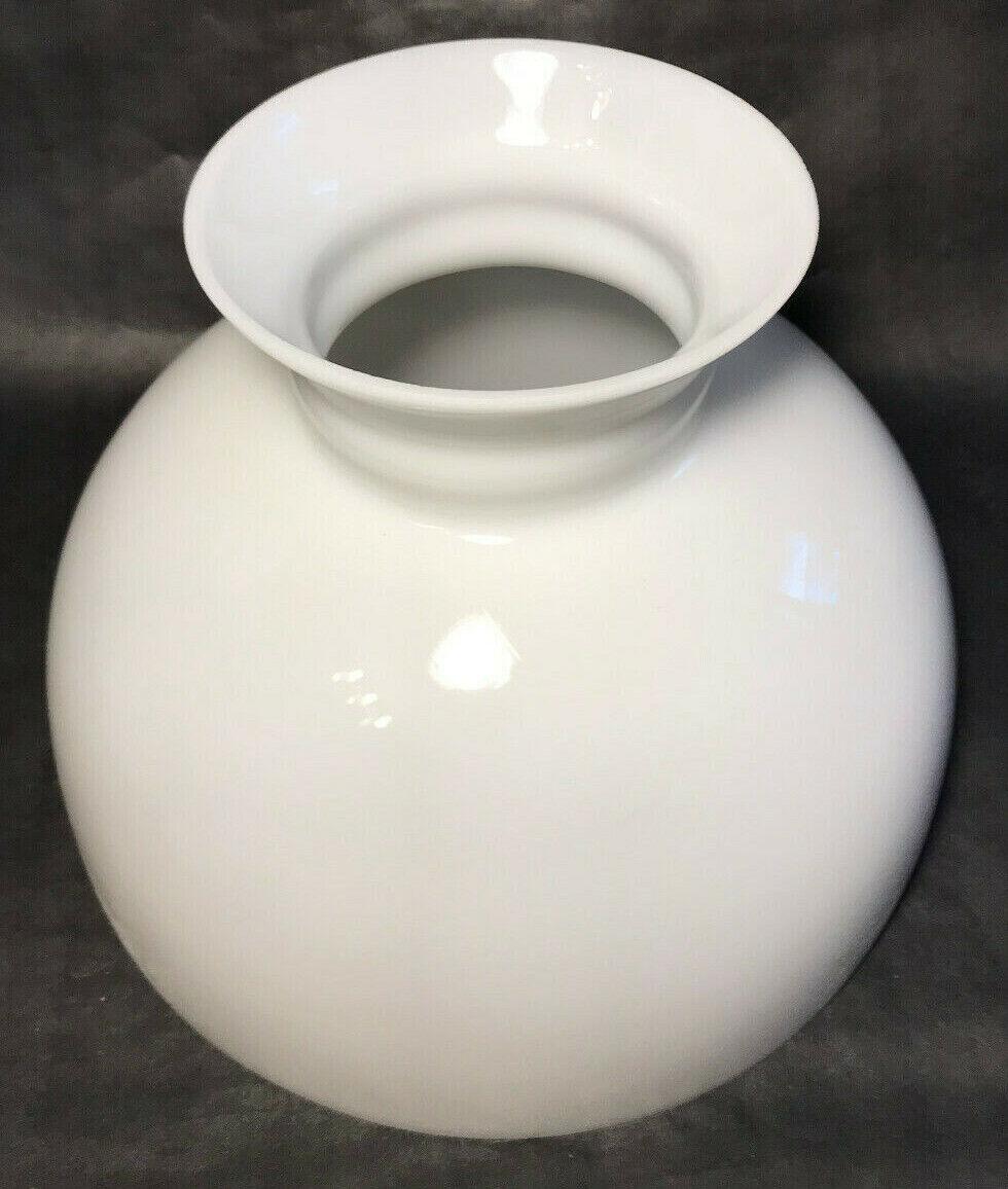 New 10" Opal White Milk Glass Student Lamp Shade, Hand Blown, USA Made #SH060 - Stone Door Lamps