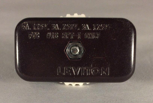 NEW LEVITON BROWN SPT - 1 ROTARY ON - OFF LAMP CORD SWITCH LAMP PART #RS400 - Stone Door Lamps