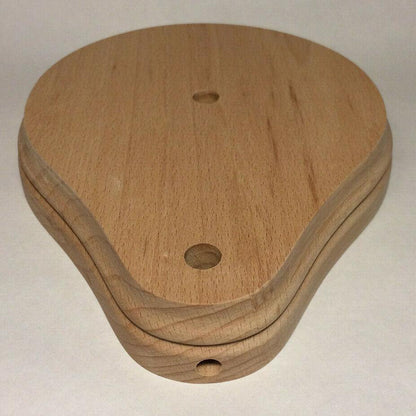 New 6"x7.5" Teardrop Shaped Figurine Lamp Base Unfinished Sanded Hardwood WB277U - Stone Door Lamps