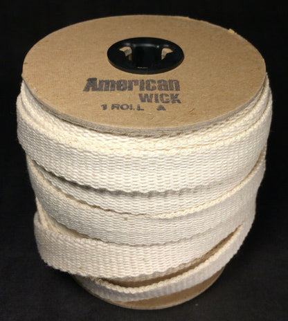 New 5/8" Wide, #1 Size Flat Cotton Oil Lamp Wick, Sold By Yard, USA Made #WY912S