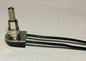New On/Off Nickel Plated Push Canopy Switch, 5/8" Shank, 6" Wire Leads CS407N - Stone Door Lamps