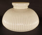 New 10" Opal White Milk Glass Ribbed Student Lamp Shade, Low Top, USA Made SH005 - Stone Door Lamps