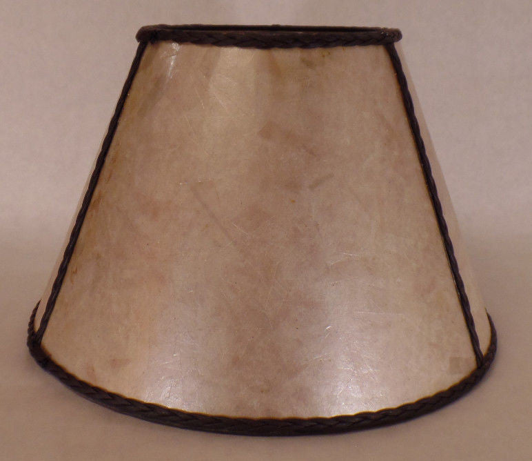 6" x 12" x7 1/2" Parchment Color Empire Style Mica UNO Bridge Floor Lamp Shade 