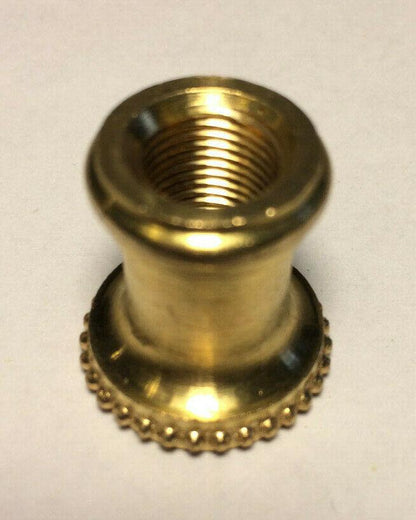 New Unfinished Turned Brass Neck Lamp Part 1/8F Tap, 7/8" Ht. #BN946U - Stone Door Lamps