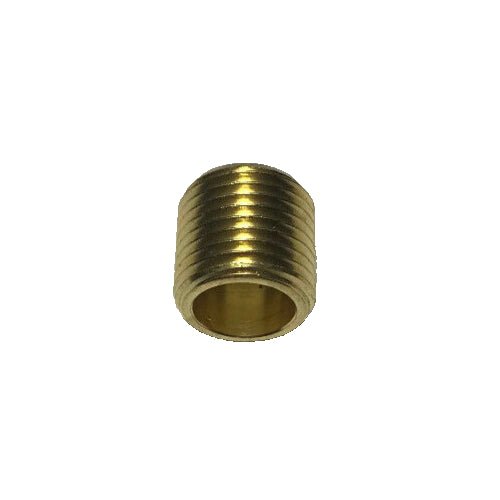New 3/8" Solid Brass All Thread Lamp Nipple Pipe 1/8 IP (3/8" O.D.) #LN230 - Stone Door Lamps