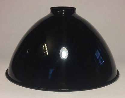 2 1/4" X 10" Black Industrial Style Metal Dome Lamp Light Pendant Shade #IS352B - Stone Door Lamps