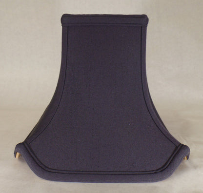 New Tissue Shantung Satin Lamp Shade, Black Pagoda Style, 4 1/2" x 10" x 8 1/4"