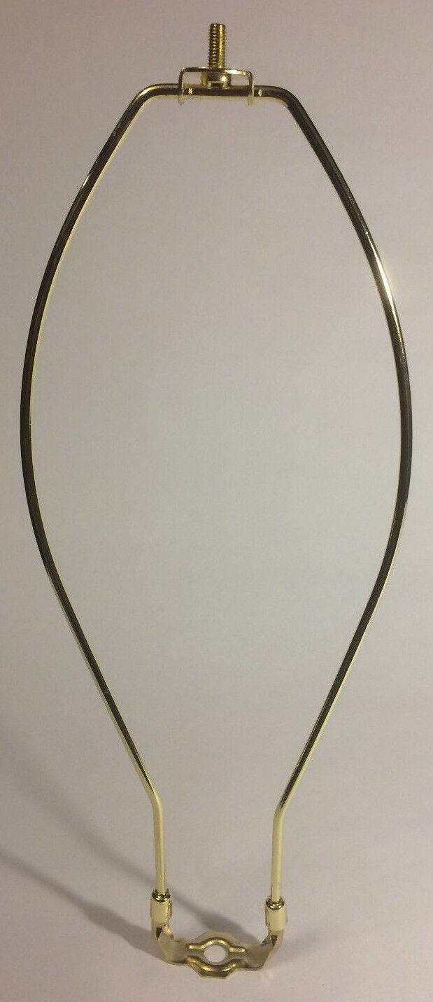 New 12" Brass Lamp HARP Shade Holder w/Base for Lamp Repair, Regular weight - Stone Door Lamps