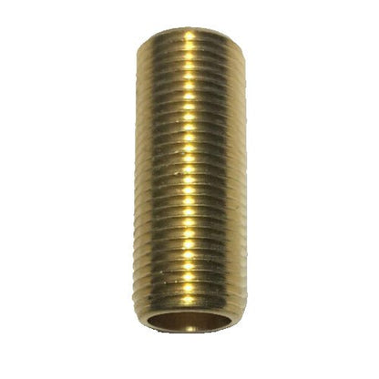 New 1" Solid Brass All Thread Lamp Nipple Pipe 1/8 IP (3/8" O.D.) #LN378 - Stone Door Lamps