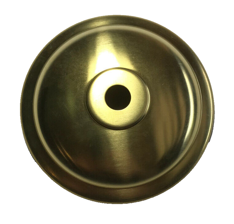 NEW 3  3/8" Stamped Unfinished Brass Bobesche, Slips 1/8IP (3/8"), 5/8" Height