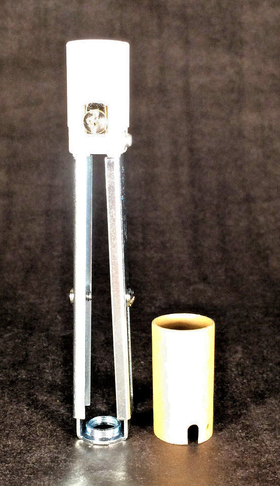 4 11/16-6"Adjustable Porcelain Keyless Candelabra Candle Lamp Chandelier Socket