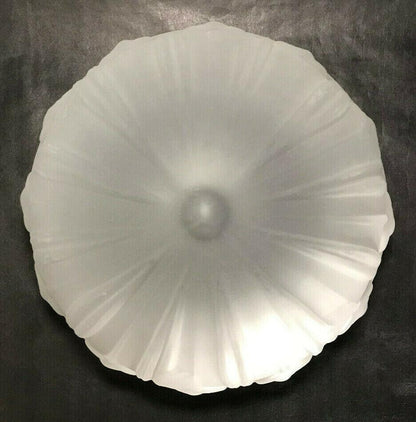 New 10" Embossed Floral Motif Satin Crystal Dome Shade For Table Lamp, Fixture - Stone Door Lamps