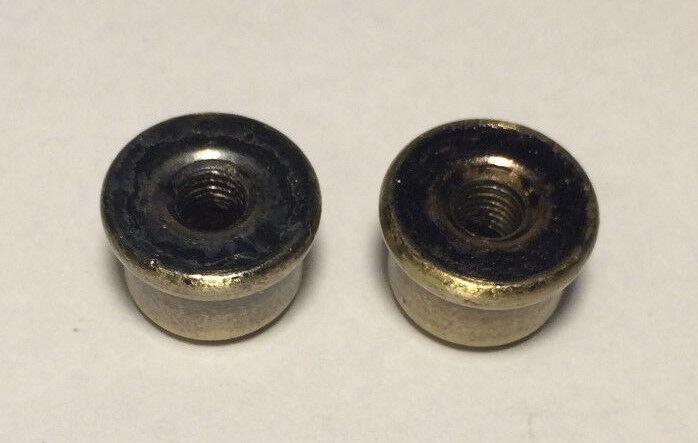 9/16" inch Brass Plated Oil Glass Kerosene Lamp Finial - antique finish Lot of 2 - Stone Door Lamps