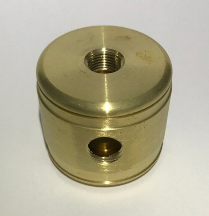 New Turned Brass 2 Pc. Modern Lamp Cluster Body, 3 Holes, 1/8F Tap, Unfinished