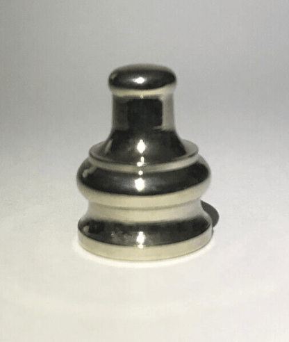 New 1/2" Height Nickel Plated Brass Pyramid Lamp Finial, 1/8F Tap(3/8") #BF966N - Stone Door Lamps